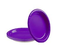 YAAVAAW 16Pcs Purple Paper Plates Party Supplies,7" Round Dessert Dinner Luncheon Plates Plates Tableware Creative DIY Paper Plate Solid Color Party Plate for Kids Birthday,BBQ,Picnic,Halloween Party