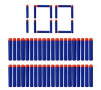 YAAVAAW 2pcs Bandolier Wrist Hand Strap + 50pcs 7.3cm Blue Refill Darts X Shots Foam Bullet Darts for Nerf N-strike Elite Series Blasters Kids Nerf Toy Gun Bullets Darts Refill