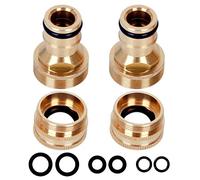 YAAVAAW 2Set Brass Hose Tap Connectors Kitchen Sink Connector &Converters, Adapter for Mixer, 22mm Threaded Swan Neck, Garden, Washing Machine