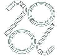 YAAVAAW 4 Pack Christmas Wire Wreath Rings Metal Frame - Candy Cane Frame, Round for Making Base, Wedding Garland Ring, Garden, Home Deco Crafts, 12inch x 2pcs + J x 2pcs