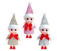YAAVAAW Christmas Baby Elf Doll, Christmas Tradition Mini Elf Baby Doll Christmas Accessory Tiny Baby Elf Dolls,Christmas Novelty Toys for Kids,Girls,Boys,Xmas, Stocking Stuffers