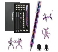 YAAVAAW Fidget Pen Magnetic Rainbow Magnet Toys for Teen,Fidget Gel Ballpoint Writing Decompression Sculpture Kids,Adult,Men,Women Christmas Stocking Fillers
