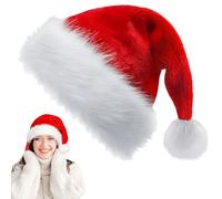 YAAVAAW Santa Hat Deluxe Christmas Hat for Kids,Adults,Luxury Xmas Hat Plush Santa Claus Hat,Unisex Christmas Party Hat,Father Christmas Hat Costume Gifts for Women,Men Xmas New Year Party Hat