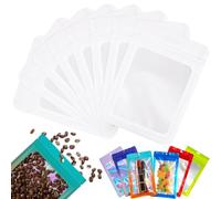YAAVAAW White Foil Ziplock Bags Large Bag Mylar Holographic Packaging Bags,10pcs 26x38cm Resealable Storage Pouches Grip Seal Clear Plastic for Food Storage,Jewelry,Electronics, (YA-FoilBags)