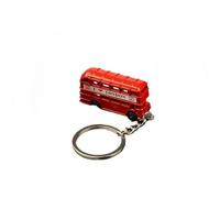 YAAYI London Souvenir Keychain Set - Red Telephone Booth, Double Decker Bus & Post Box Keyring, UK Travel Gift, Backpack Pendant, British Style Keychain Accessories (Bus)