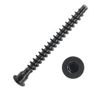 YaaYii M5 x 50mm Confirmat Screws Black 20 PCs, Hex Socket Drive Countersunk Furniture Connecting Self-Tapping Screw Set Carbon Steel Zinc Plated