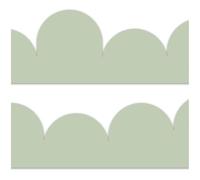 Yabaduu Border 15 x 200 cm for Children's Room Baby Room Decoration in Skandi Look Scandi Sticker Wall Border Wall Sticker for Children Girls Boys Y034 (Sage)