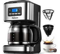 Yabano Coffee Maker, Filter Coffee Machine with Timer, 1.5L Programmable Drip Coffee Maker, 40min Keep Warm & Anti-Drip System, Reusable Filter, Fast Brewing Technology, 900W (Coffee Maker)
