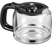 Yabano Coffee Pot, Glass Carafe with Plastic Lid, Accessory for Yabano Household Coffee Machine, 1.5 L, Dishwasher Safe, Black
