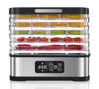 Yabano Food Dehydrator Machine for Home Use, 250W Electric Dryer with Adjustable Timer & Temperature Control, 5 Trays - Digital Presets for Fruit, Meat, Herbs, Jerky
