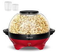 Yabano Popcorn Maker Machine, 5L Popcorn Popper, Nonstick Plate, Electric Stirring with Quick-Heat Technology, Cool Touch Handles, Healthy Less Fat, 800W, RED
