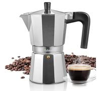 Yabano Stovetop Espresso Maker, 6 Cup/300 ml Moka Pot, Classic Aluminium Coffee Maker for Gas, Electric and Ceramic Hobs, Manual Espresso Percolator for Home or Outdoor Use