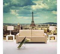 YABAOST 3D Wall Murals for Bedrooms Adults City Eiffel Tower Photo Wallpaper 240X150Cm Creative DIY Wall Art Mural Decoration Decal for Living Room Dining Room Bedroom Decor