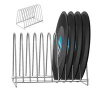 Yabauuop 10/15 Slots Vinyl Record Storage Rack - Metal Wire Vinyl Record Display Stand Album Rack | maga zine Book Stand | Vinyl Record Storage Stand | Vinyl Record Holder