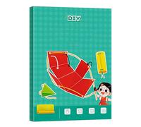 Yabauuop 3D Geometry Learning Book,Kids Pull String 3D Geometry Guide Book | Logical Thinking Teach Volume and Area Formula Textbook for Preschoolers Pupils School Age Children