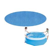 Yabauuop 6FT/8FT Pool Solar Cover Round - 220x150cm/260x170cm Rectangular Pool Heater Water Heating Blanket, Portable, Foldable Solar Pool Blanket, Pool Accessories