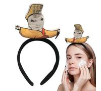 Yabauuop Cute Makeup Headband - Creative Cartoon Headbands | Funny Hair Bands, Reusable, Puffy Spa Headband, Wash Face Headwear for Sports, Makeup Cosmetic