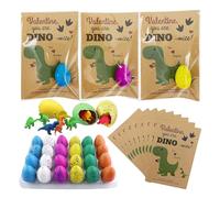 Yabauuop Dinosaur Hatching Eggs, 24 Pack Hatching Dragon Egg Toys For Kids, Cute Magi-c Dinosaur Egg Grow In Water, Assorted Color Dinosaur Toy Valentines Day Easter Favors For Kids