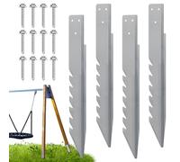Yabauuop Fence Posts - Heavy Duty Steel Fence Repair Post - Rust-Proof Stakes for Garden Pool Farm Construction Leaning Deck Playground Trellis Garden Patio