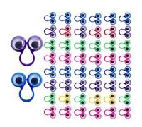 Yabauuop Finger Puppet Eyes, Wiggly Eye on Rings | 6-Color Finger Puppets Rings for Kids Party Favors Classroom Rewards Christmas Birthday