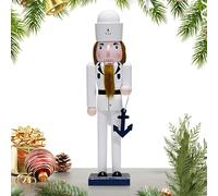 Yabauuop Nutcracker Figurine - 15 Inch Art Navy Figurine,Navy Sailor Nutcracker, Christmas Decoration for Desk, Shelf, Display Cabinet