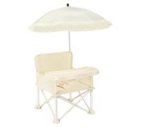Yabauuop Toddler Feeding Chair - Folding Baby Booster Chair with Tray, Parasol | Children's Beach Chair for Picnic, Beach, Camping, Journey Eating Out