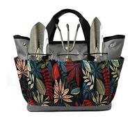 Yabcany Garden Tool Bag, Canvas Gardening Tool Tote Storage Bag Organizer with 8 Pockets for Women Men (Tools Not Included)