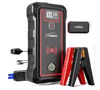YABER Jump Starter Power Pack, 12V Portable Car Battery Booster Jump Starter Peak 5000A 23800mAh (All Gas/8.0L Diesel) with 10W Wireless Charger, 4 LED Modes, USB Fast Charge & LCD Screen