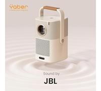 Yaber T2 Plus GTV Smart Projector with Google TV - Portable Projector for Room and Outdoor Use, Native 1080P for Home Use, JBL 8W Dolby Audio, 350 ISO Lumens, 2.5 Hours Battery, WiFi 6