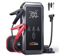 Jump Starter Power Pack with Air Compressor, YaberAuto 150PSI 3500A Car Battery Jump Starter Power Bank (9.0 Gas/8.0L Diesel), 12V Car Battery Booster Jump Starter with Large LCD Display, Lights