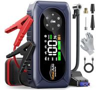 YaberAuto Jump Starter Power Pack 6500A with Air Compressor 150PSI, Car Battery Booster Jump Starter for 9L Gas/8L Diesel, Car Starter Power Bank with Jump leads, Insulated Gloves, 500 Lumens