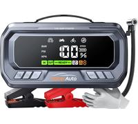 YaberAuto YA90 Starter Battery with Compressor 160PSI 6500A External Battery 6500A PD Input/Output for Car with 3.3" LCD Display, Emergency Light 600 Lumens, Jump Start Function
