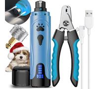 YABIFE Dog Nail Grinder, Dog Nail Trimmers and Clippers Kit, Super Quiet, Rechargeable, for Small Large Dogs Cats Toenail Claw Grooming,3 Speeds