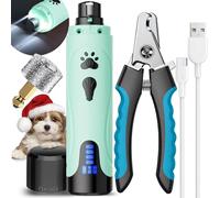 YABIFE Dog Nail Grinder, Dog Nail Trimmers and Clippers Kit, Super Quiet, Rechargeable, for Small Large Dogs & Cats Toenail & Claw Grooming,3 Speeds