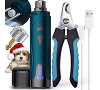 YABIFE Dog Nail Grinders, Dog Nails Clippers and Trimmers Kit, Super Quiet, Rechargeable, Pet Nail Grinder, for Small Large Dogs Cats Toenail Claw Grooming,3 Speeds
