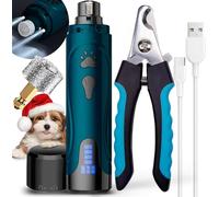YABIFE Dog Nail Grinders, Dog Nails Clippers and Trimmers Kit, Super Quiet, Rechargeable, Pet Nail Grinder, for Small Large Dogs Cats Toenail Claw Grooming,3 Speeds