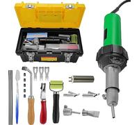 Yabumak 1600W Plastic Welder Welding Tool Hot Air Gun 20℃- 600℃ Variable Temperature Control 21 Pieces Hot Air Gun Kit DIY Stripping Paint Shrinking PVC Home Improvement