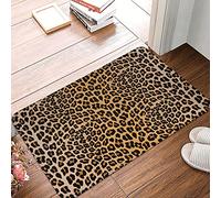 YACANNA Door Mat Indoor Outdoor Door Mat Entrance Washable Doormat Leopard Print Doormat Mat Rug Decor Bathroom Kitchen Living Room 40x60cm