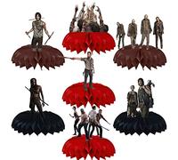 YACANNA The Walking Dead Birthday Party Supplies,The Walking Dead Birthday Party Supplies Honeycomb Centerpiece,8 Pcs The Walking Dead Party Supplies 3D Table Decorations for Walking Dead Birthday