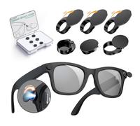 YaCeSyn 6 Pcs 180° Rotating Privacy LED Light Blocking Cover for Ray-Ban Meta Wayfarer/Skyler/Headliner (Gen 2) & Oakley Meta HSTN Smart Glasses Accessories, Reusable Blackout Webcam Camera Covers