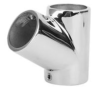 Yacht Accessories Pipe Fitting 60 Degrees Three Links Marine Ship Handrail Silver 316 Stainless Steel Mirror Polished Anti Corrosion Waterproof for Boats Yachts Kayaks 22mm 25mm (25MM)