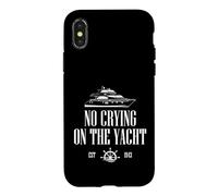 Yacht Boat Captain Summer Vacation No Crying On The Yacht Case for iPhone X/XS