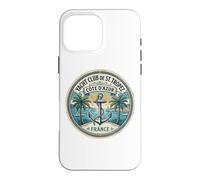 Yacht Club de St. Tropez Vintage Travel Sticker Case for iPhone 16 Pro Max
