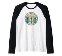 Yacht Club de St. Tropez Vintage Travel Sticker Raglan Baseball Tee
