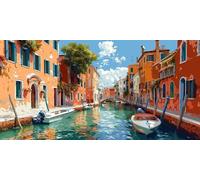 Yacht Diamond Painting Kits for Adults, 5D Diamond Art Kits, DIY Painting by Numbers, Full Drill Cross Stitch Gem Crystal Art and Crafts for Home Wall Decor, Gifts for Women, 50x100cm Bridge 1J-155