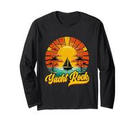 Yacht Rock 70s 80s Boating Vintage Sunset Palm Beach Long Sleeve T-Shirt