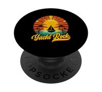 Yacht Rock 70s 80s Boating Vintage Sunset Palm Beach PopSockets Adhesive PopGrip