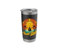 Yacht Rock 70s 80s Boating Vintage Sunset Palm Beach Stainless Steel Insulated Tumbler