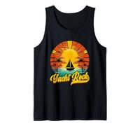 Yacht Rock 70s 80s Boating Vintage Sunset Palm Beach Tank Top