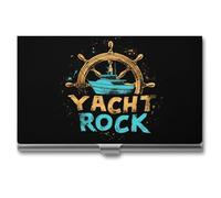 Yacht Rock Business Card Wallet Credit Card Holder Metal Square Small Pocket Purse